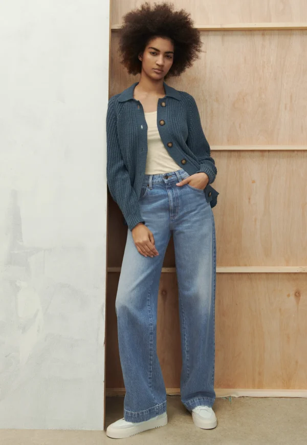 Women Wrap London Knitwear*Rib-Stitch Cardigan