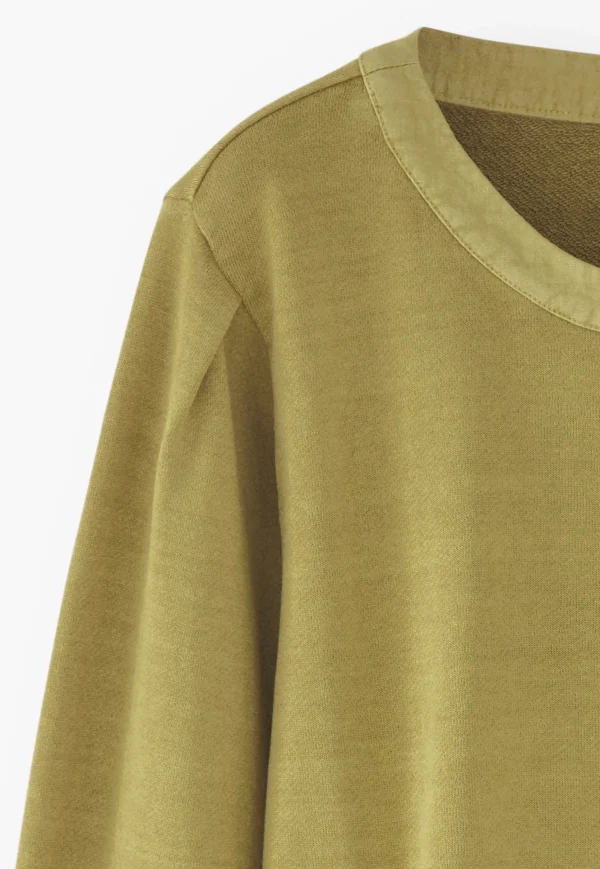 Women Wrap London Jersey Tops*Round-Neck Sweatshirt