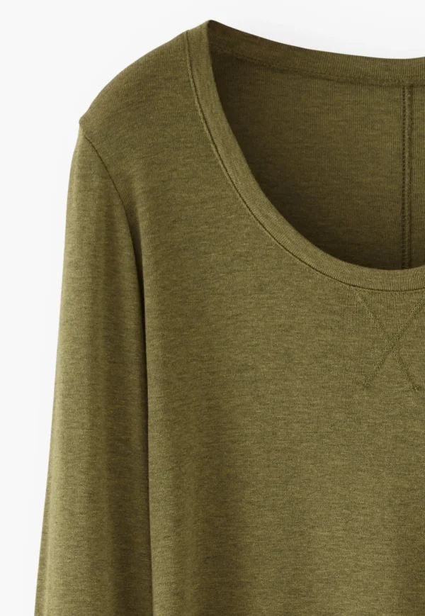 Women Wrap London Jersey Tops*Scoop-Neck Top