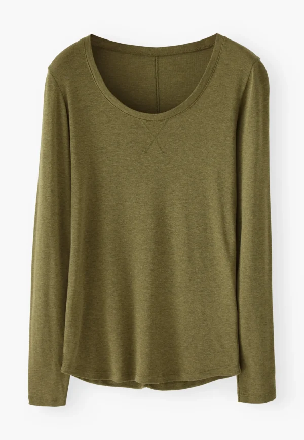 Women Wrap London Jersey Tops*Scoop-Neck Top