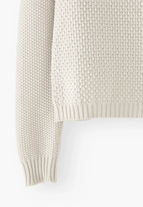 Women Wrap London Knitwear*Stitch-Mixing Pointelle Sweater