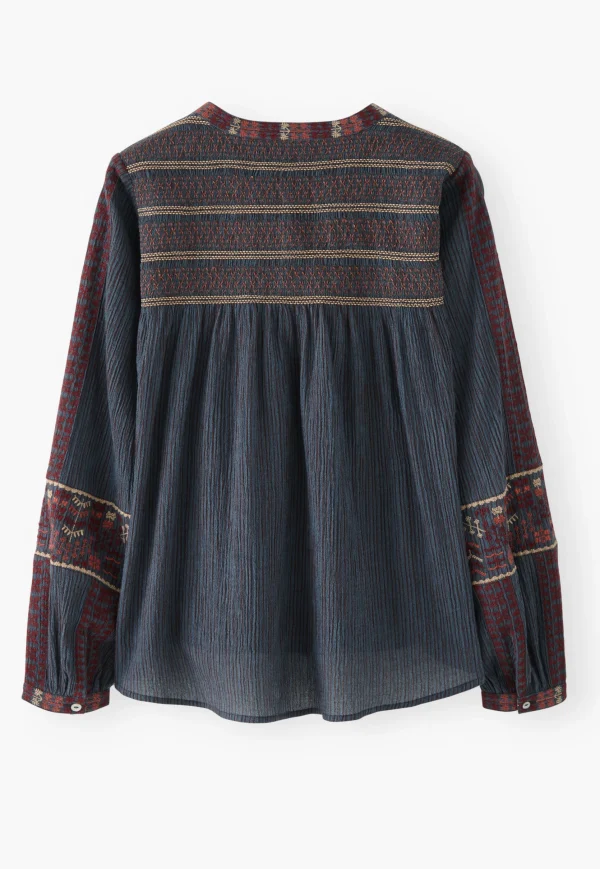 Women Wrap London Shirts & Tops*Striped Embroidered Blouse