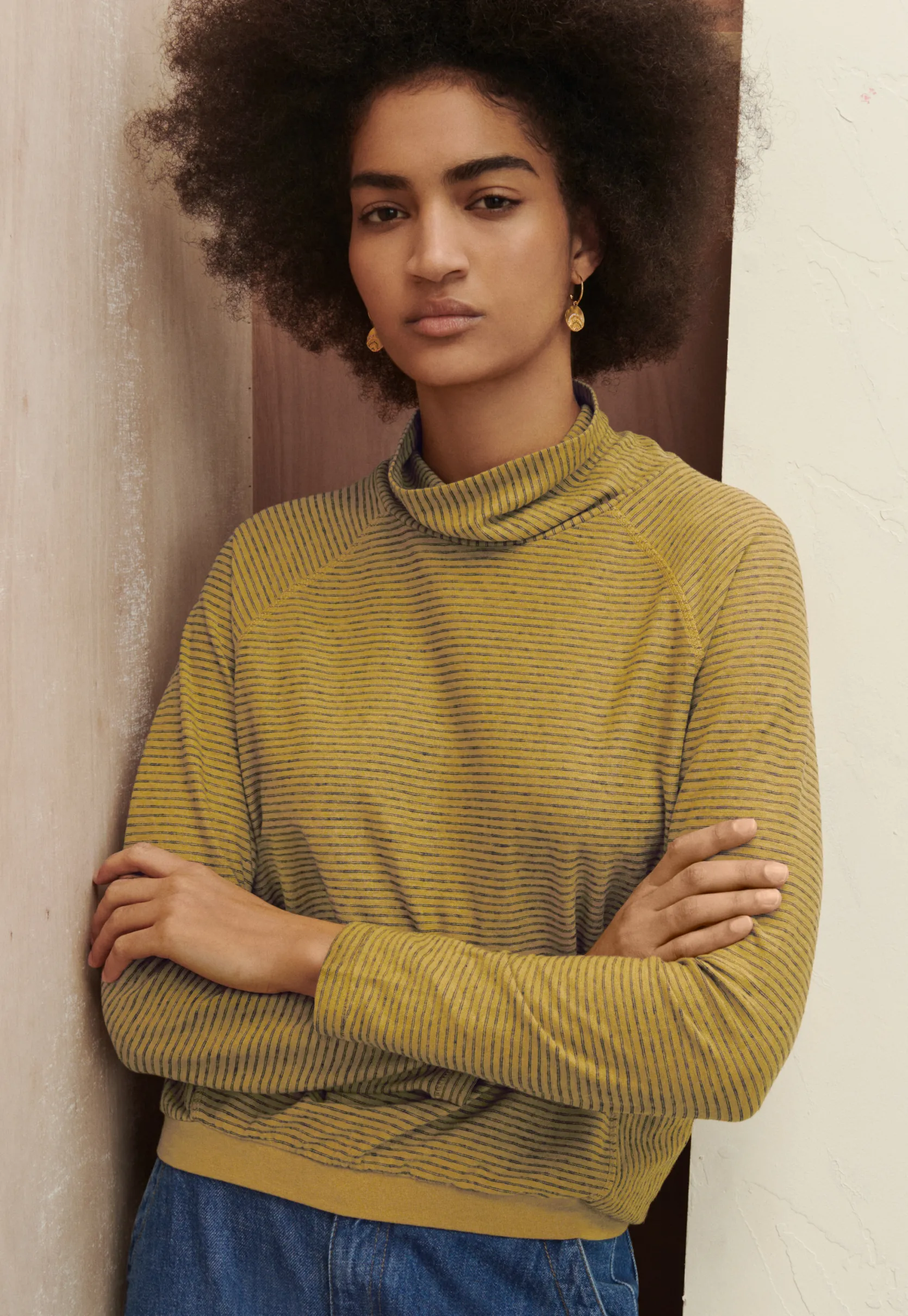 striped_funnelneck_top_3.webp Women Wrap London Jersey Tops*Striped Funnel-Neck Top