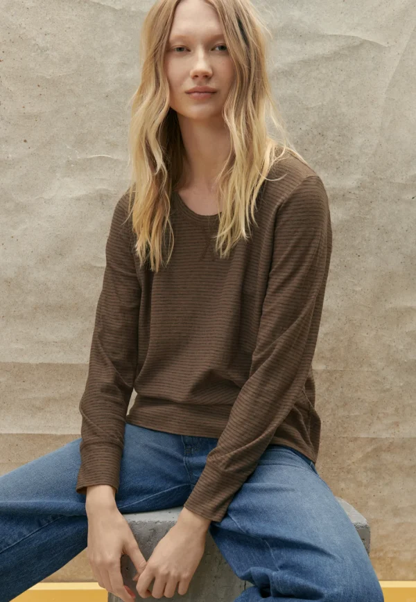 Women Wrap London Jersey Tops*Striped Top