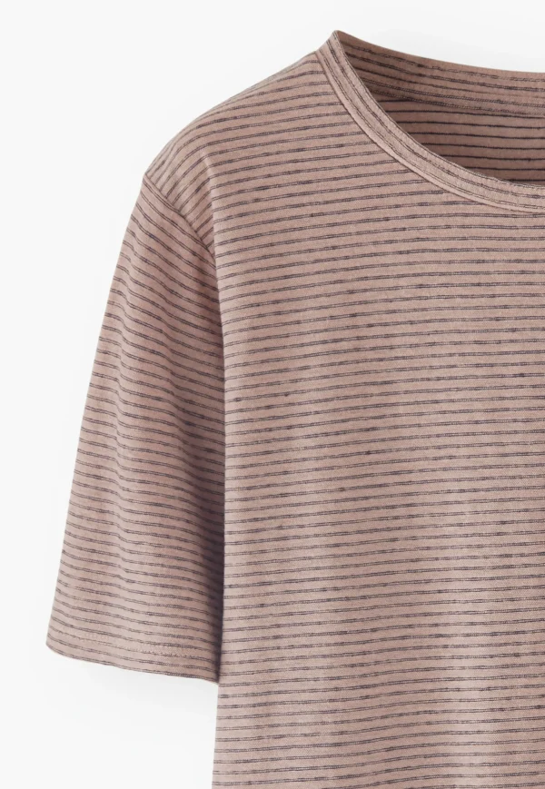 Women Wrap London Jersey Tops*Striped T-Shirt