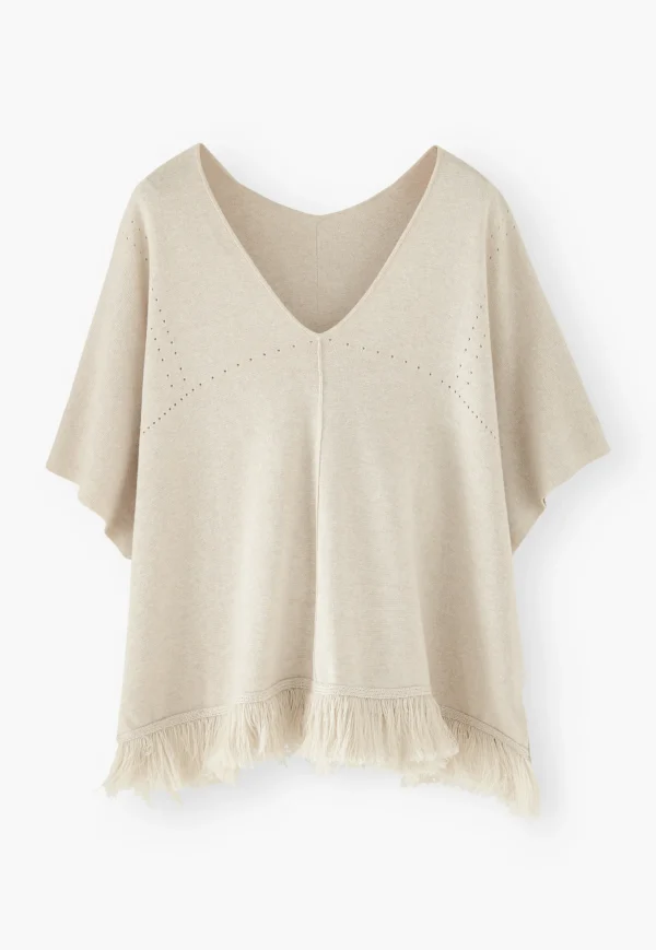 Women Wrap London Knitwear*Tassel Poncho