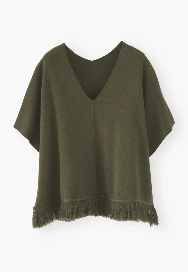Women Wrap London Knitwear*Tassel Poncho