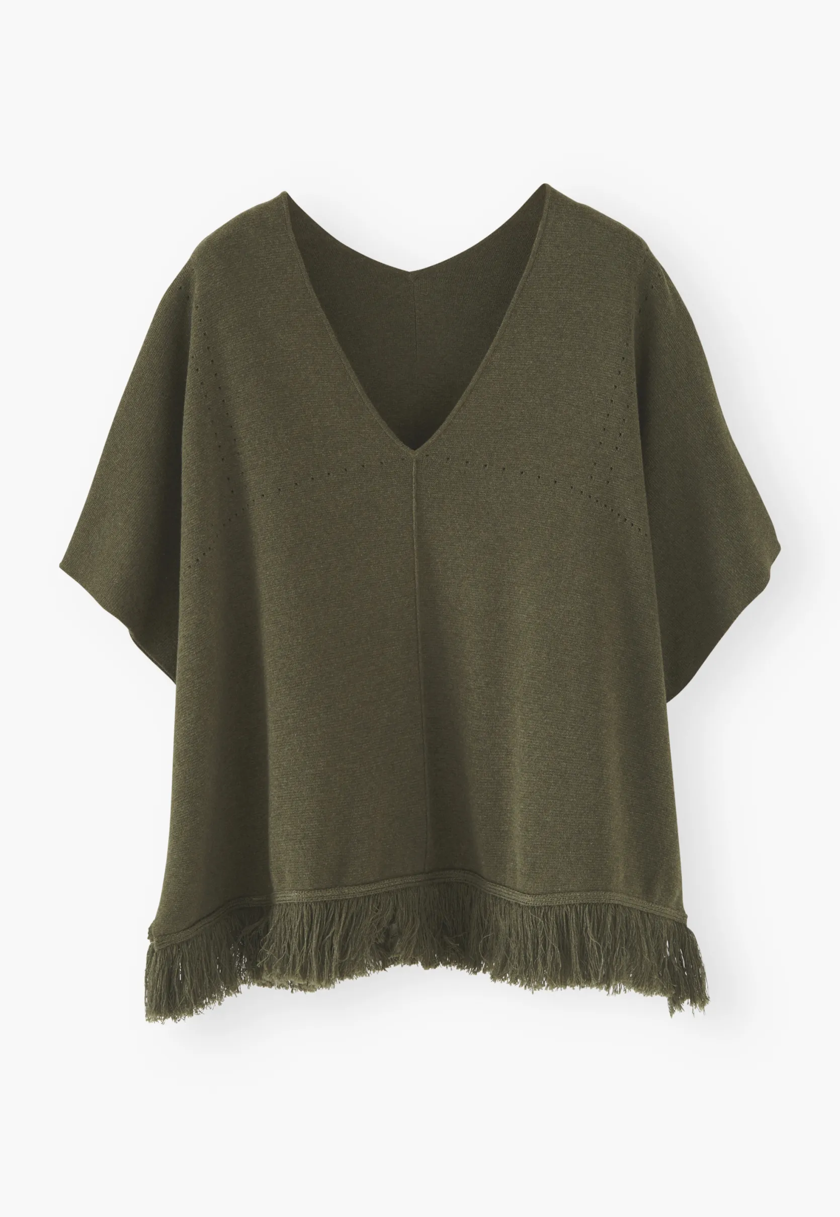 tassel_poncho_4.webp Women Wrap London Knitwear*Tassel Poncho