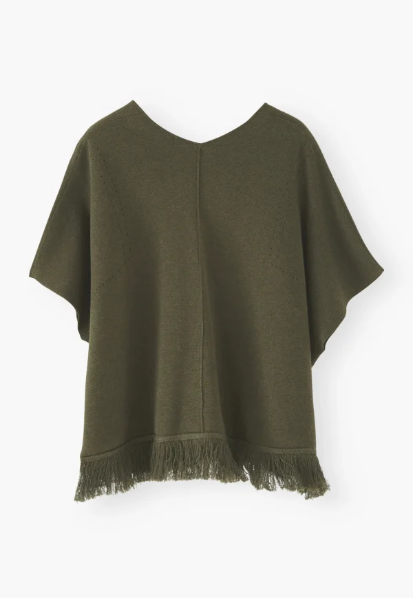 Women Wrap London Knitwear*Tassel Poncho