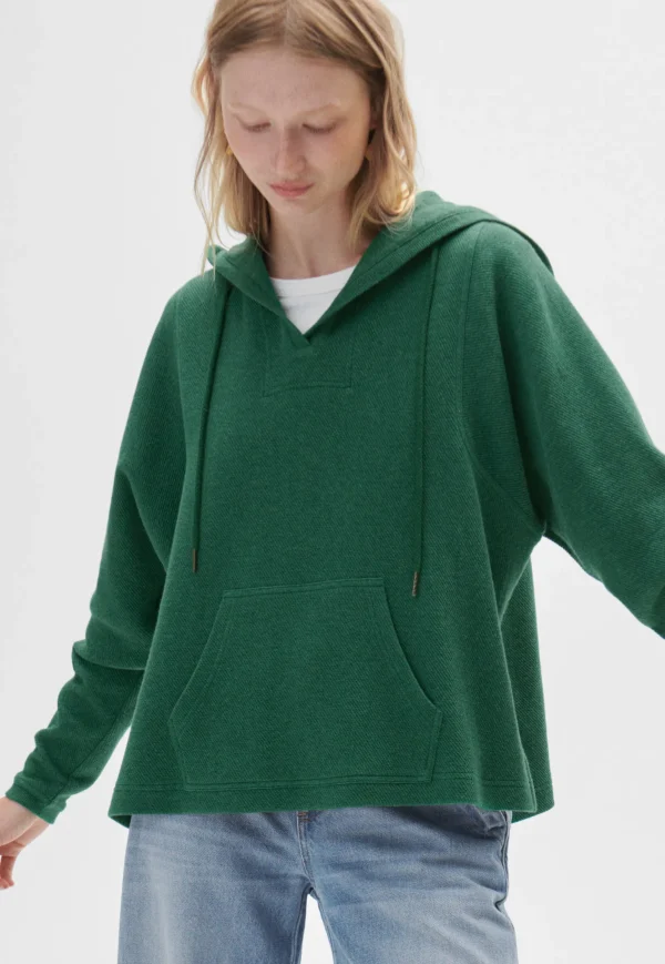 Women Wrap London Jersey Tops*V-Neck Hoodie