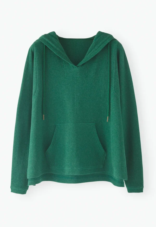 Women Wrap London Jersey Tops*V-Neck Hoodie