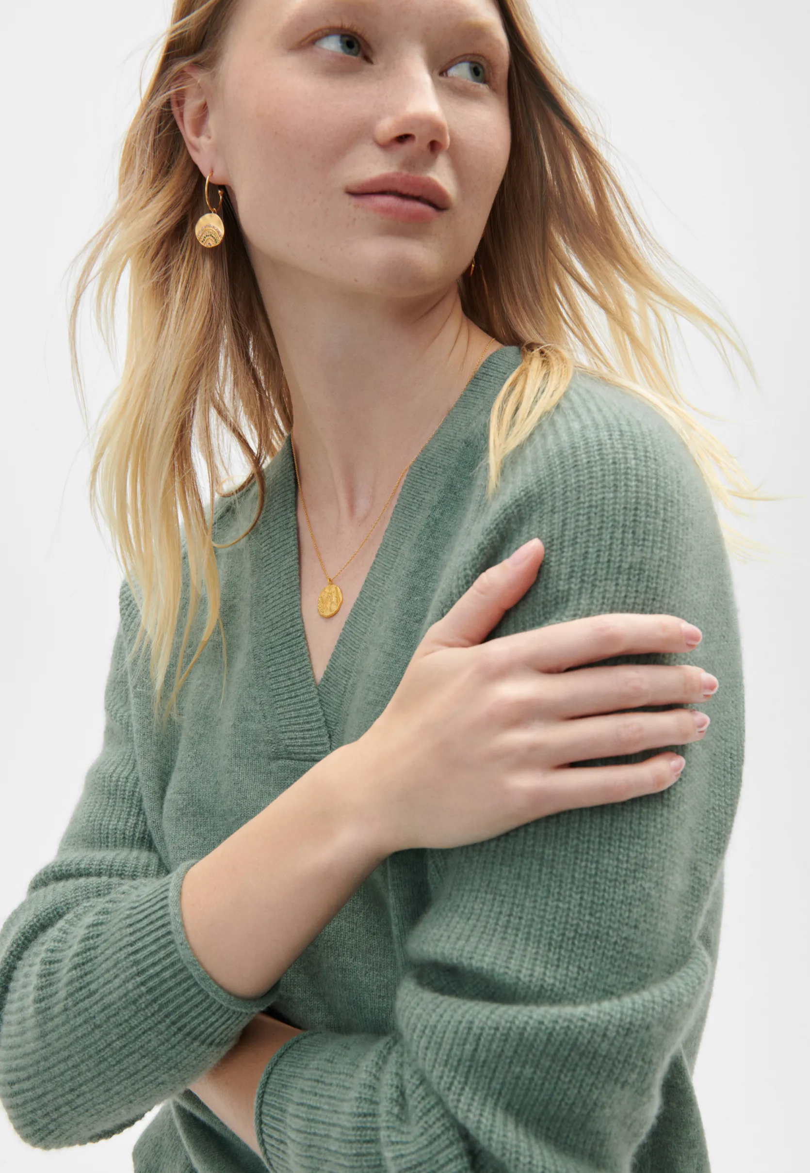 vneck_sweater_1-3.webp Women Wrap London Knitwear*V-Neck Sweater