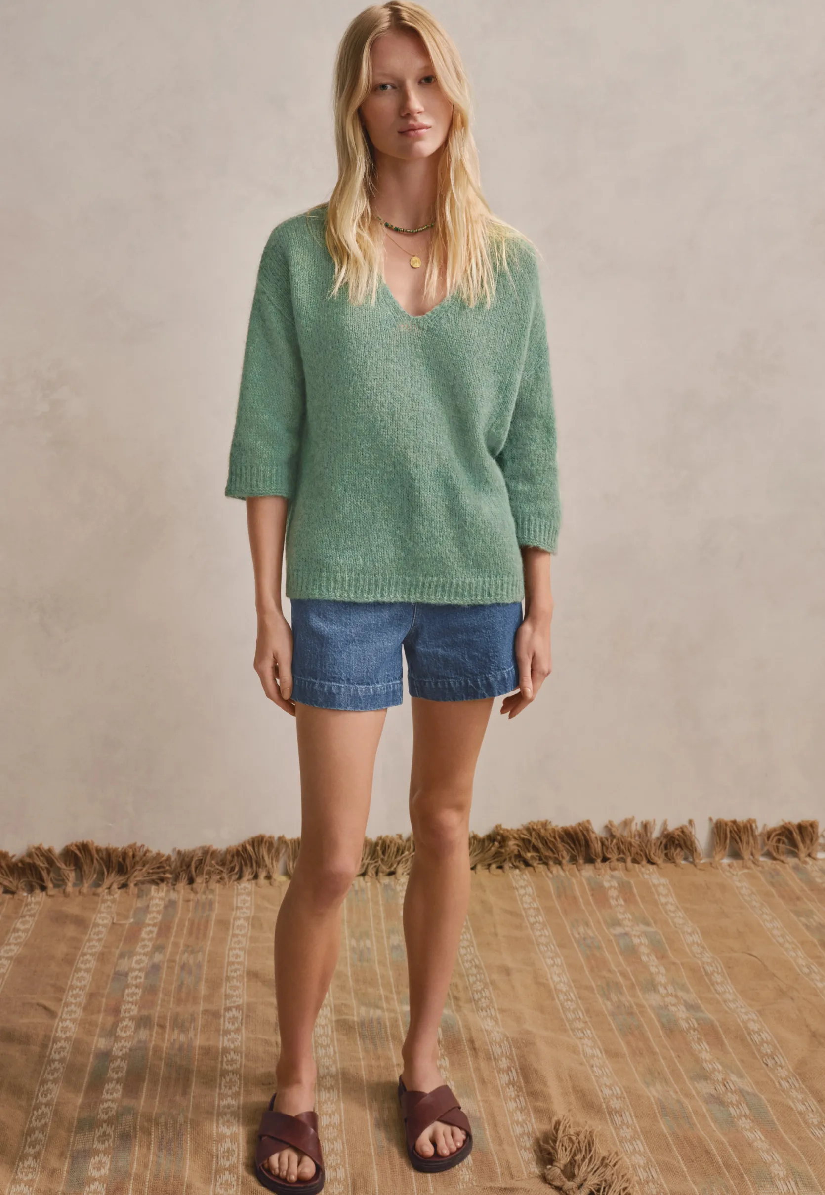 vneck_sweater_1.webp Women Wrap London Knitwear*V-Neck Sweater