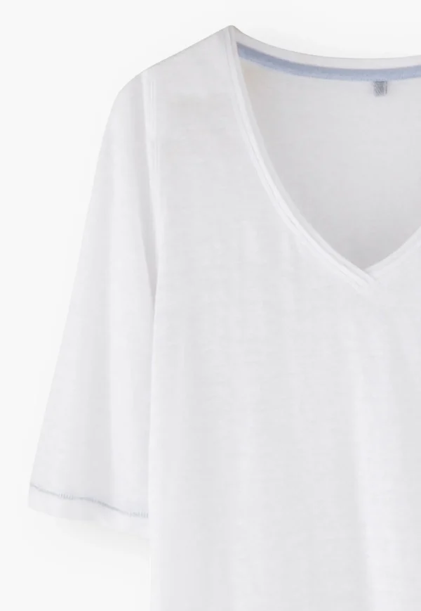 Women Wrap London Jersey Tops*V-Neck T-Shirt