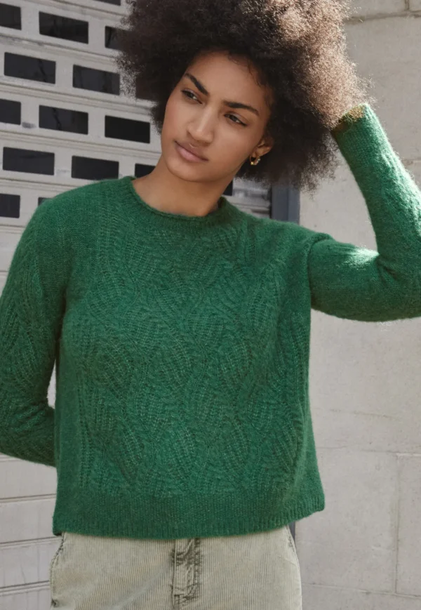 Women Wrap London Knitwear*Wave-Stitch Sweater