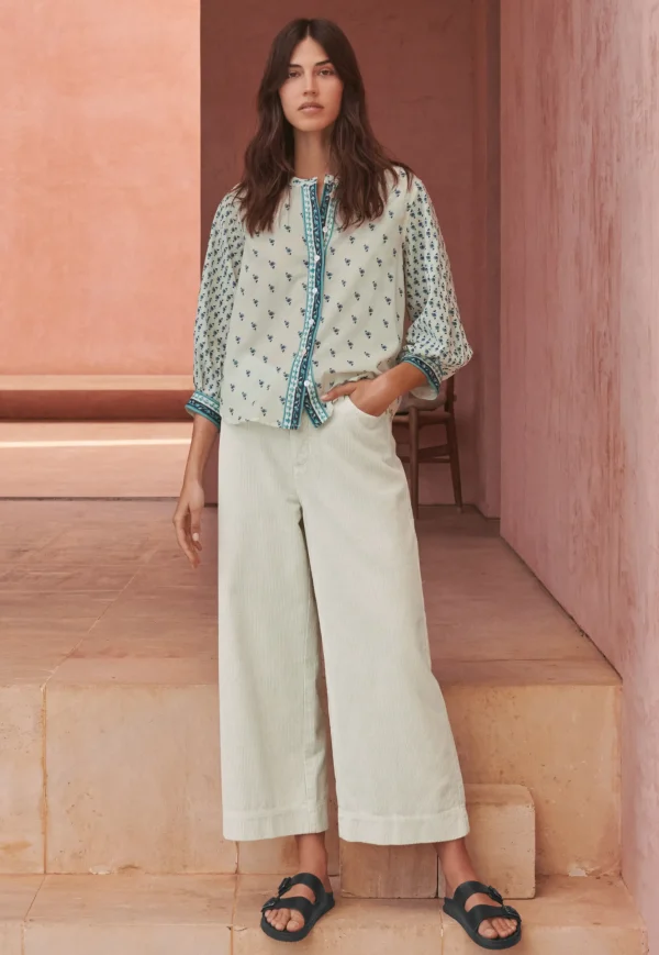 Women Wrap London Shirts & Tops*Woodblock-Printed Patchwork Shirt