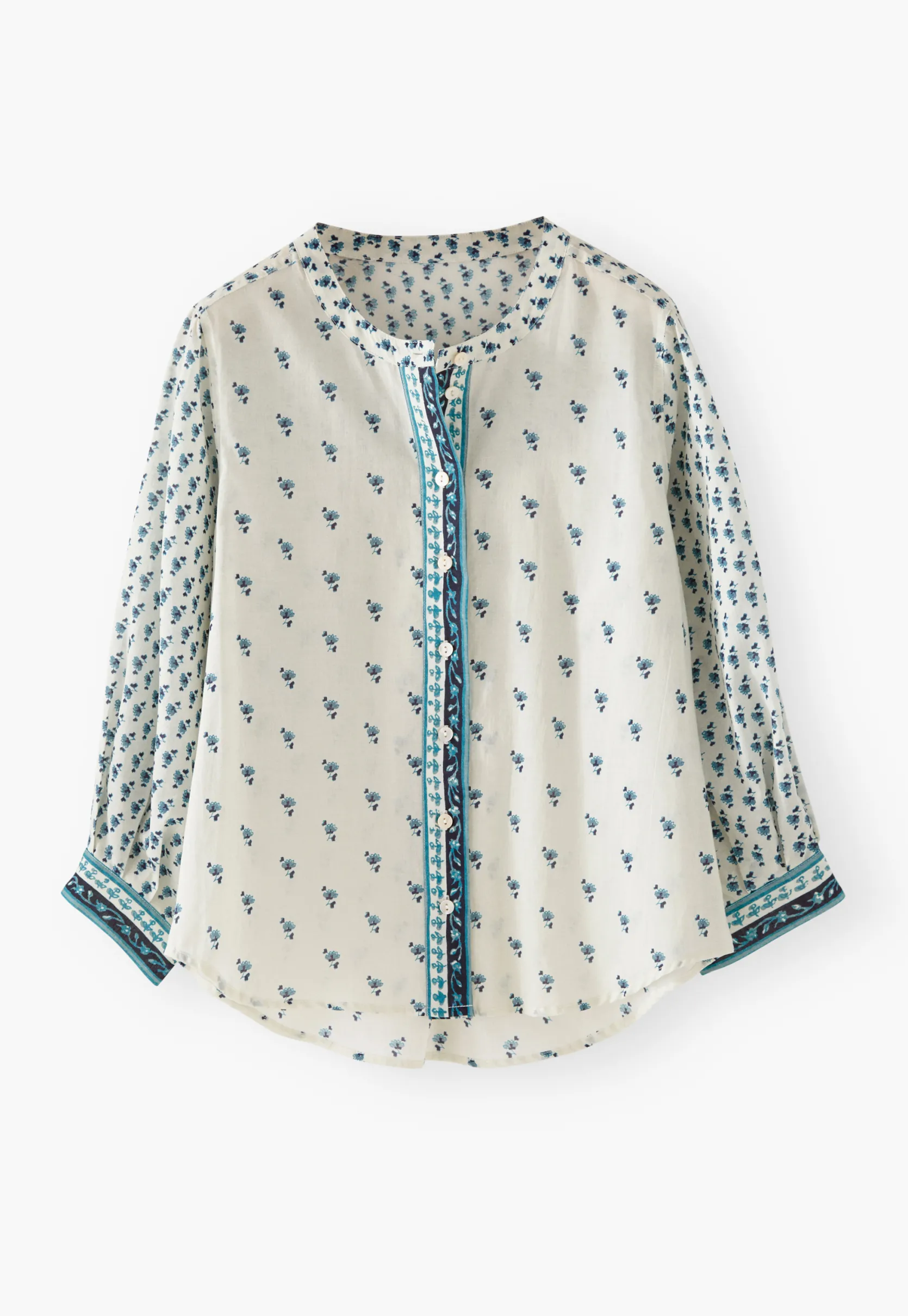 woodblockprinted_patchwor_2-1.webp Women Wrap London Shirts & Tops*Woodblock-Printed Patchwork Shirt