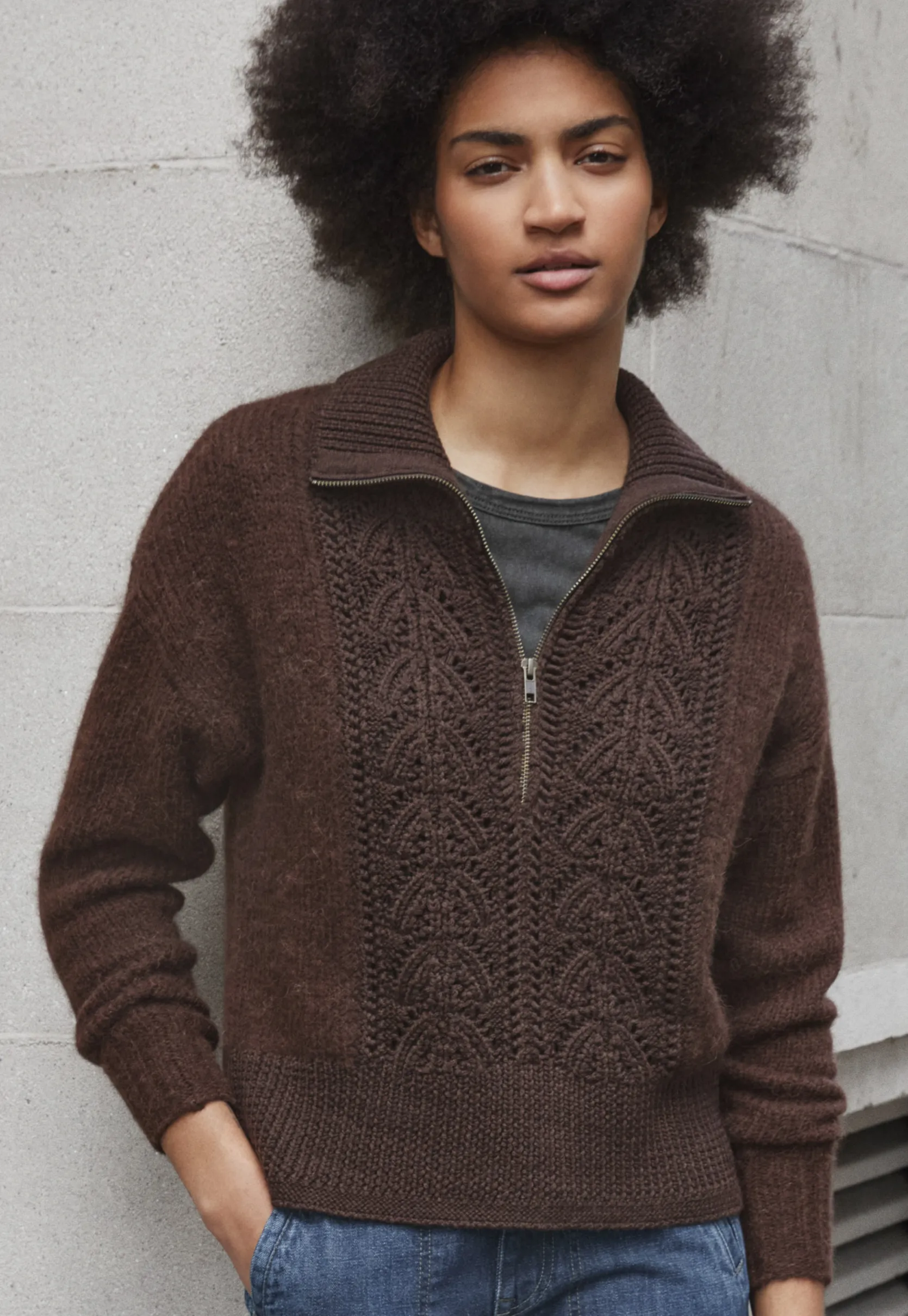 zipneck_sweater_0.webp Women Wrap London Knitwear*Zip-Neck Sweater
