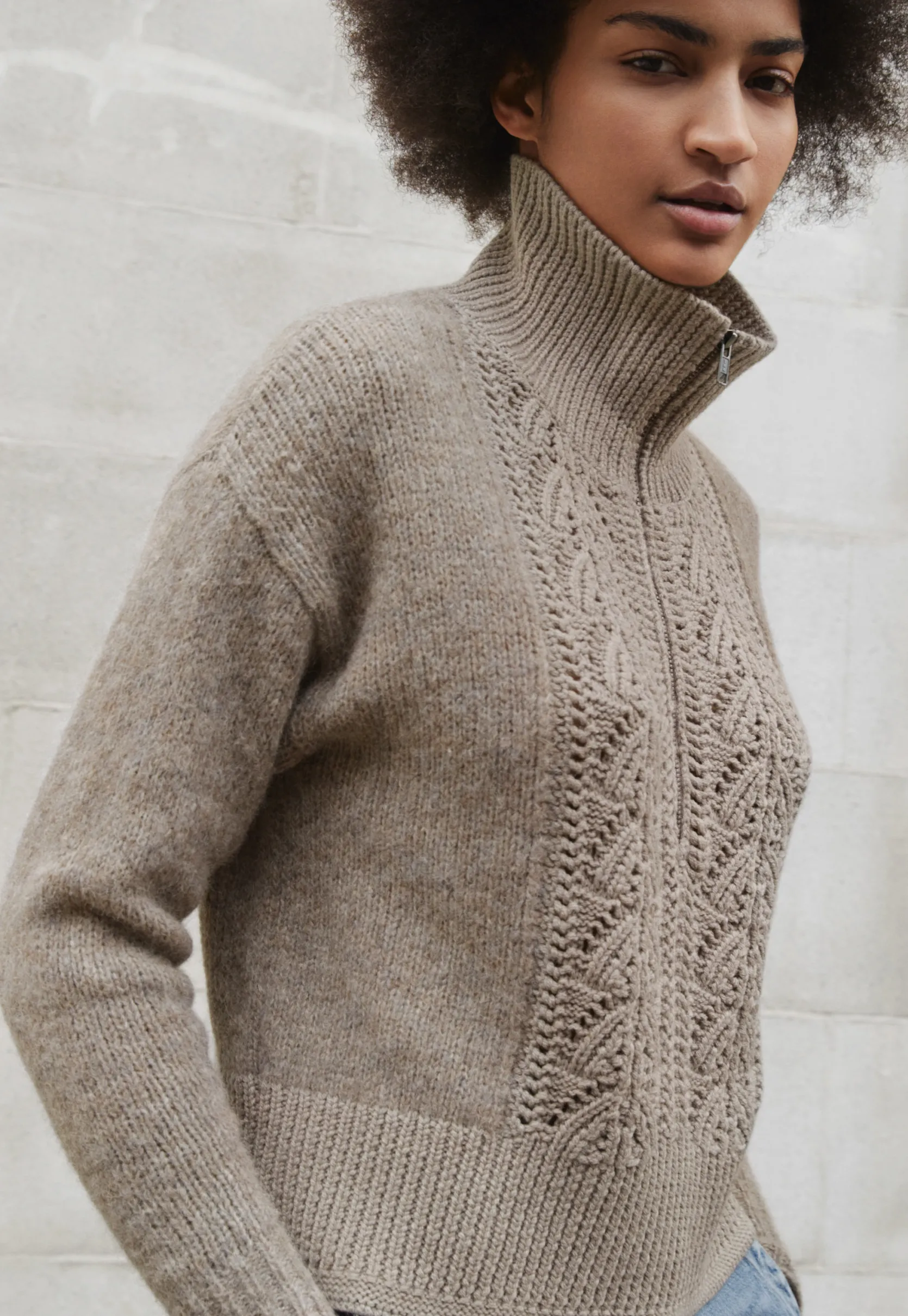 zipneck_sweater_2-1.webp Women Wrap London Knitwear*Zip-Neck Sweater